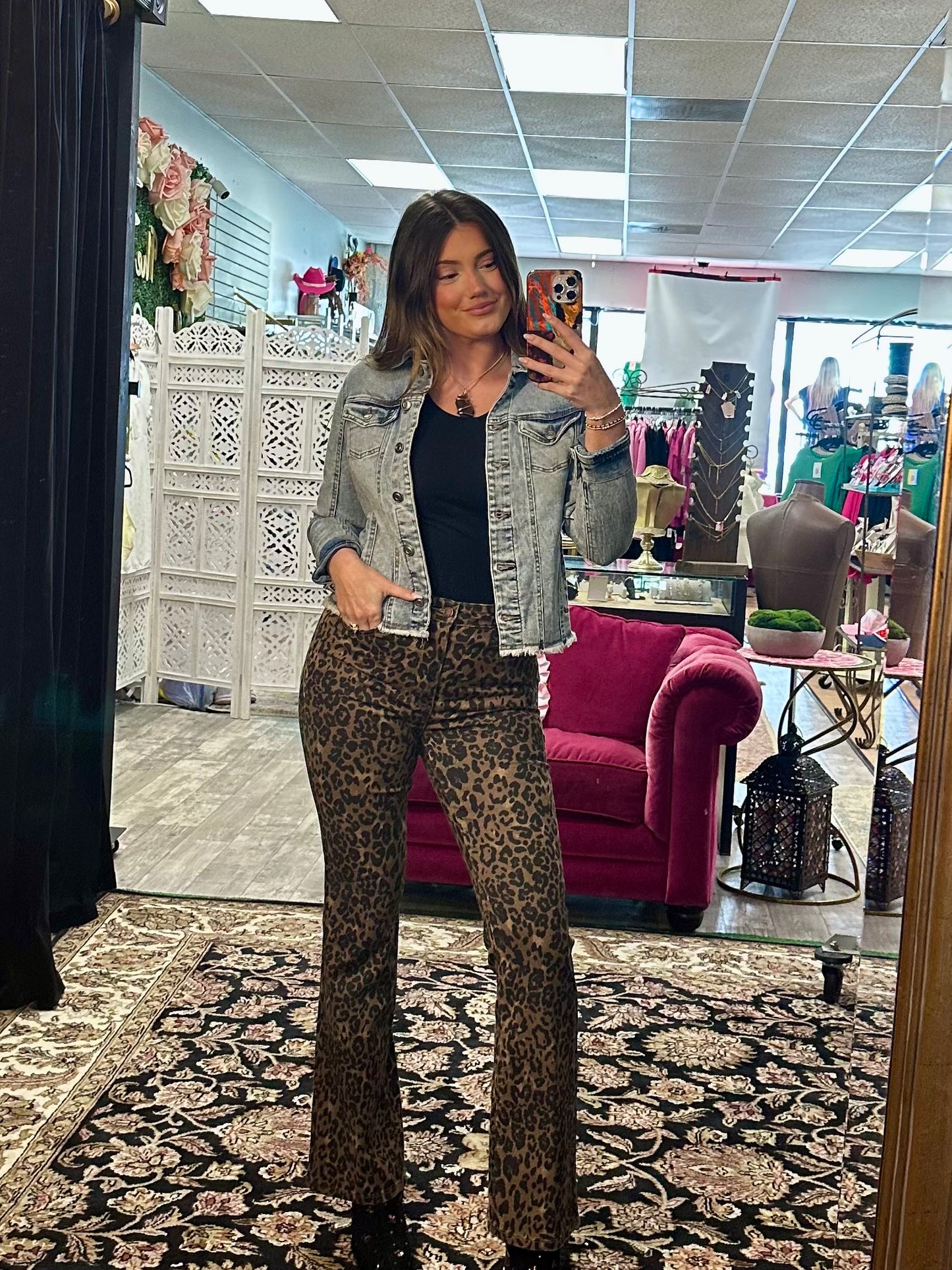Leopard Judy Blue Jeans