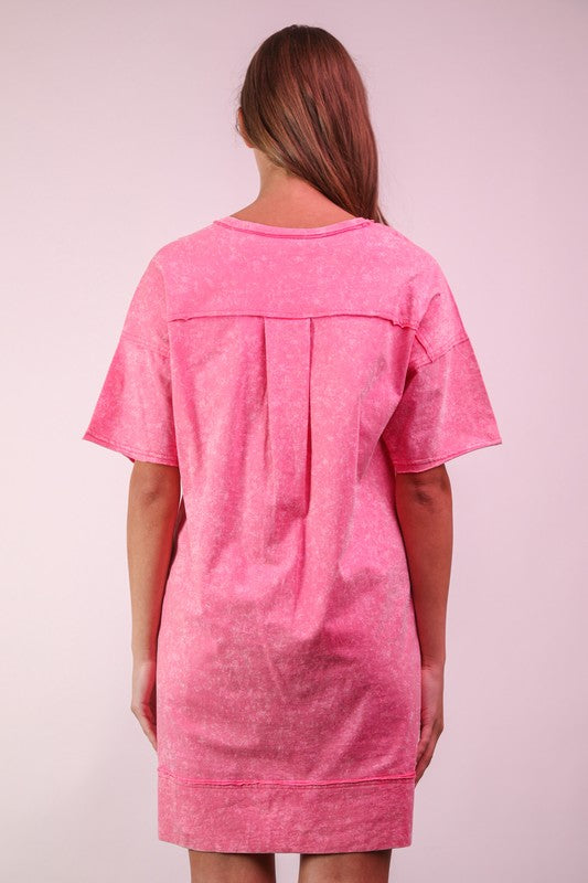 Acid Wash Tee Dress