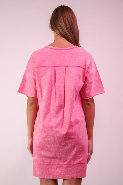 Acid Wash Tee Dress