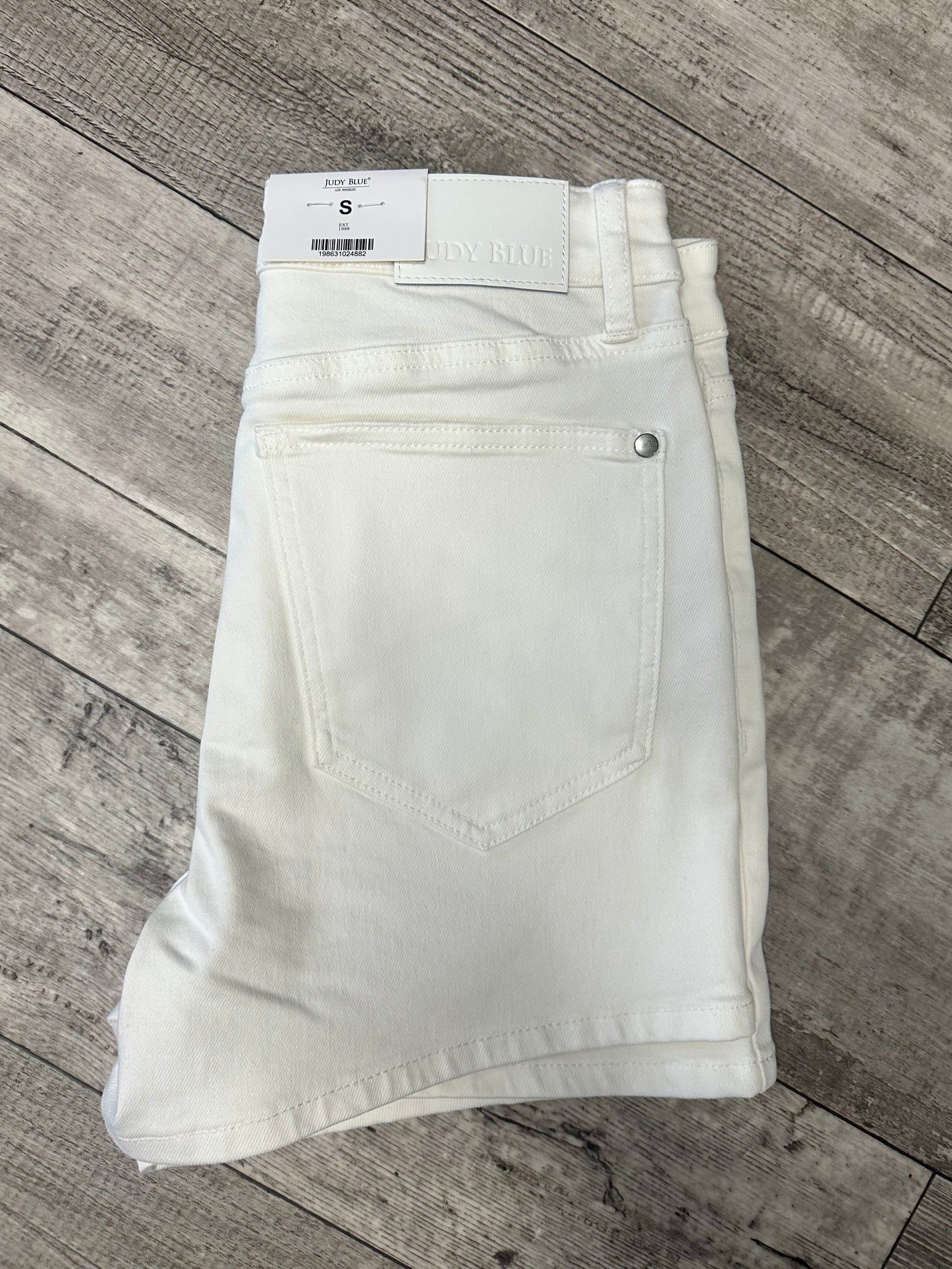 White Judy Blue Shorts