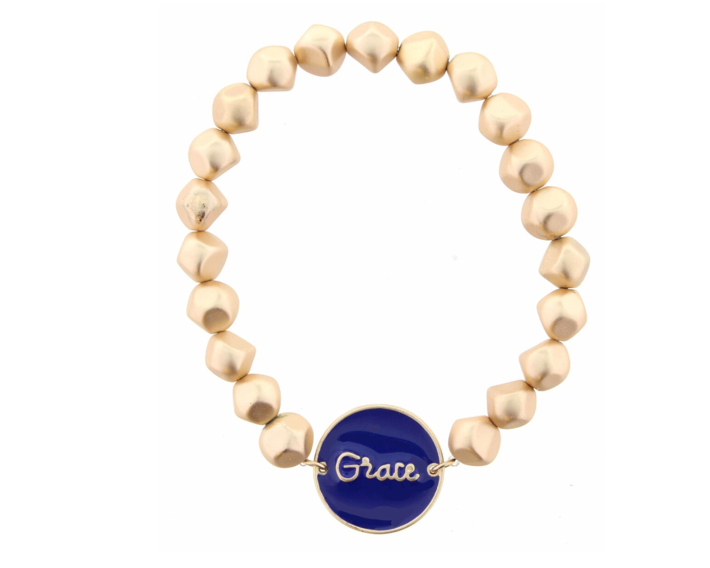 Faith Epoxy Beaded Bracelet