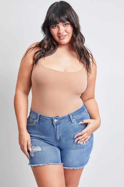 Curvy WannaBettaButt High-Rise Fray Short