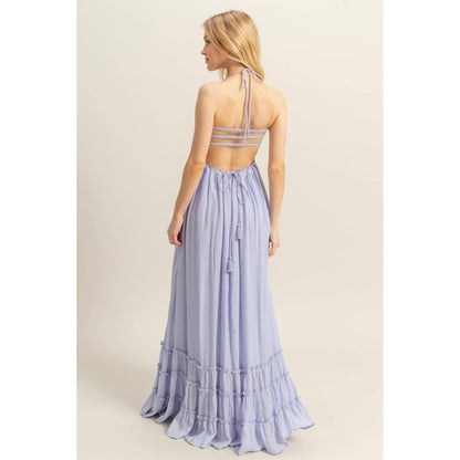 Halter Lace Maxi Dress