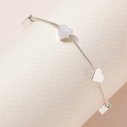 Heart Brass Charm Personalized Pull Tie Bracelet