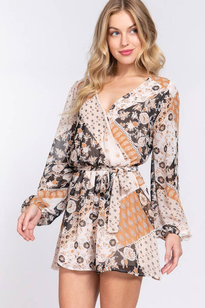 Floral Belted Romper
