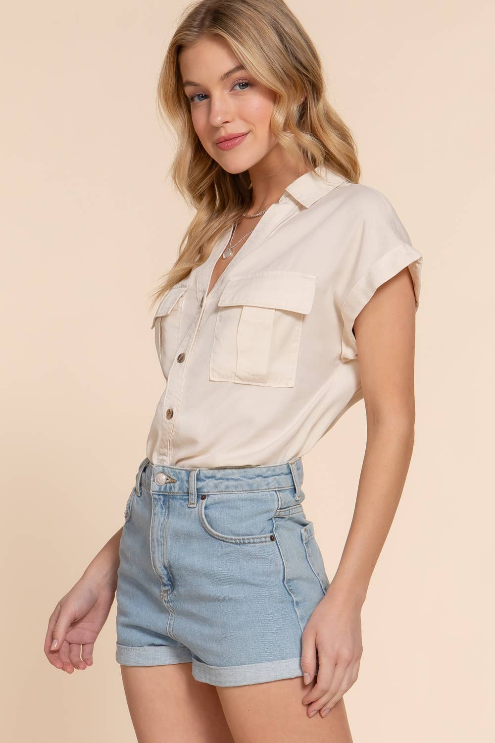 Short Sleeve Button Down