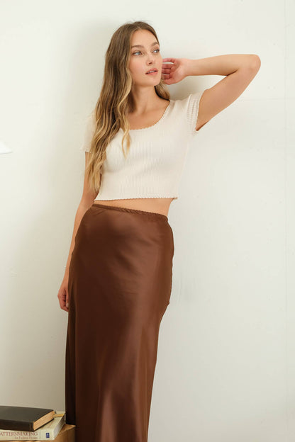 Fall in Love Satin Skirt