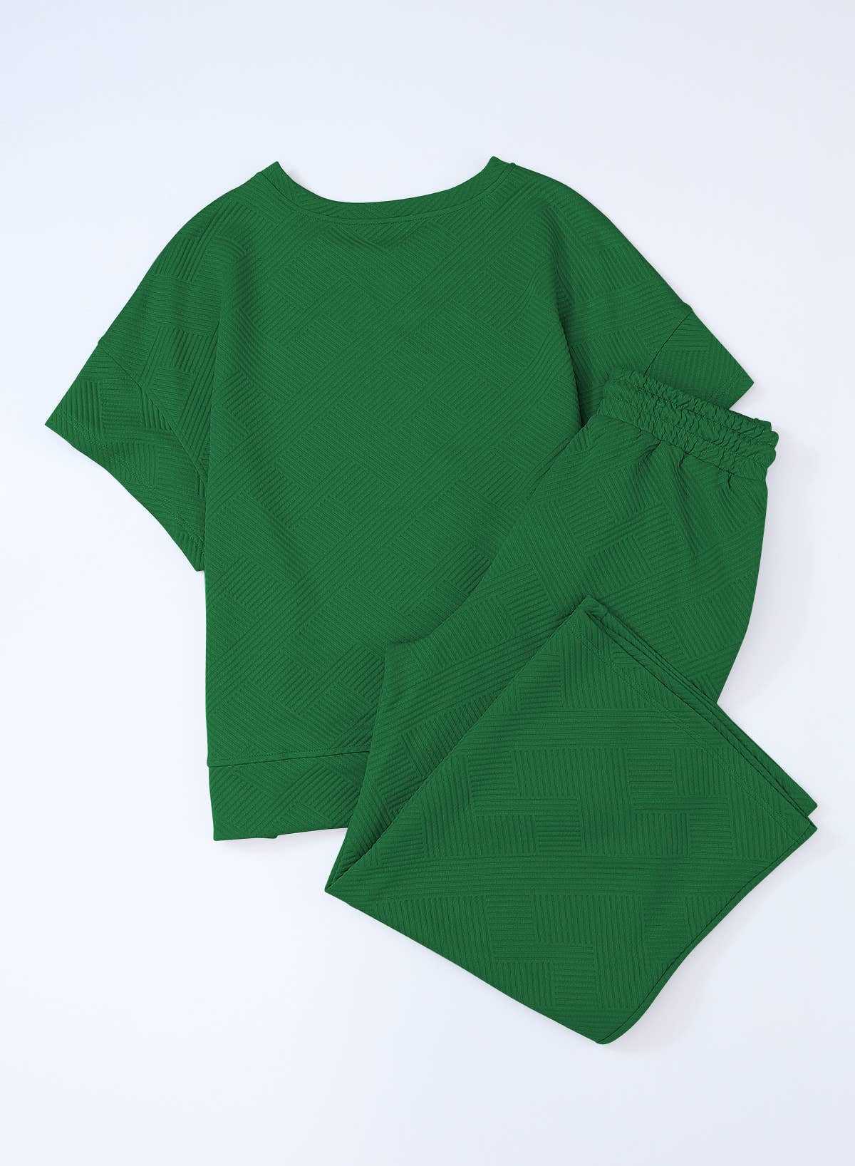 Textured 2 piece pants set