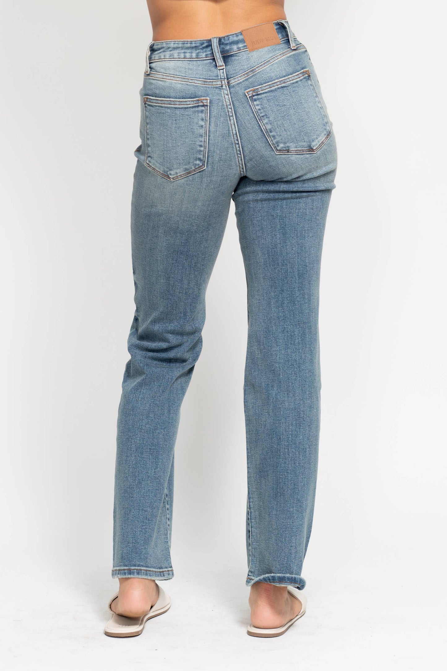 High Waisted Dad Straight Jean