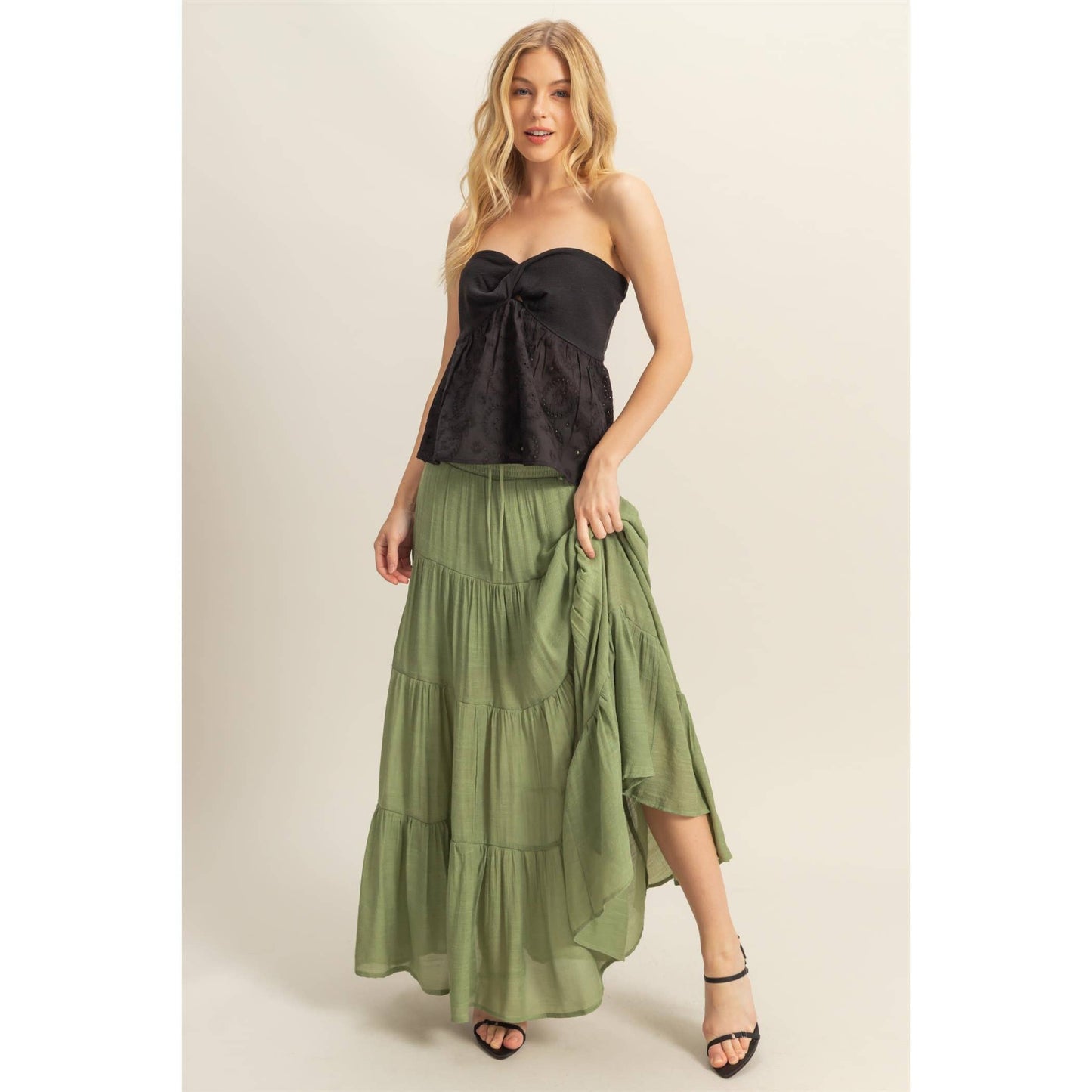 Tiered Maxi Skirt