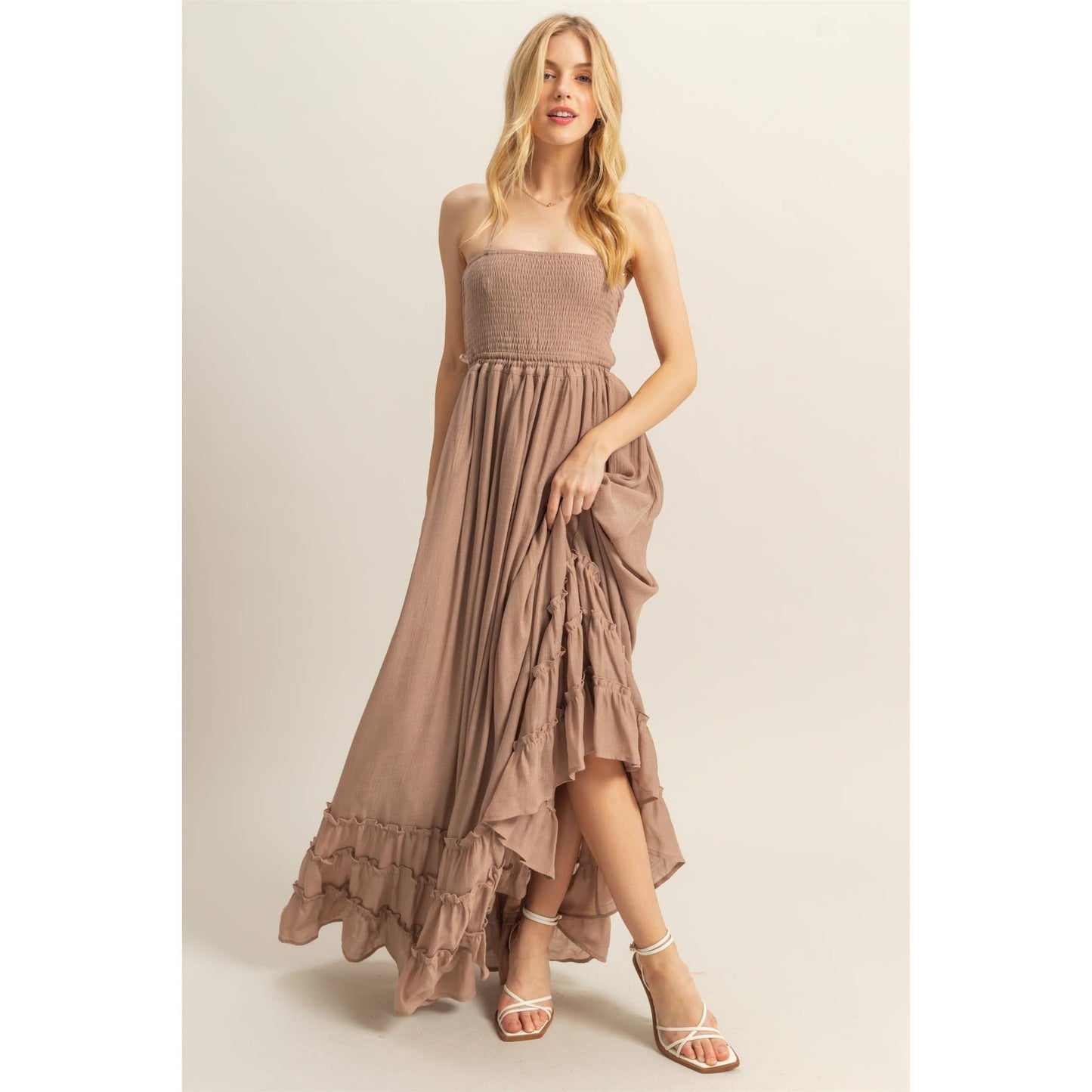 Halter Lace Maxi Dress