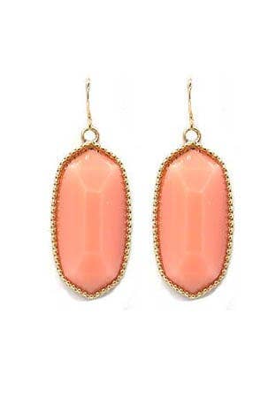 Stylish Penelope Small Oval Hexagon Drop Earrings add charm to any outfit, perfect for making a subtle statement.