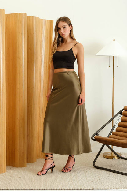 Fall in Love Satin Skirt