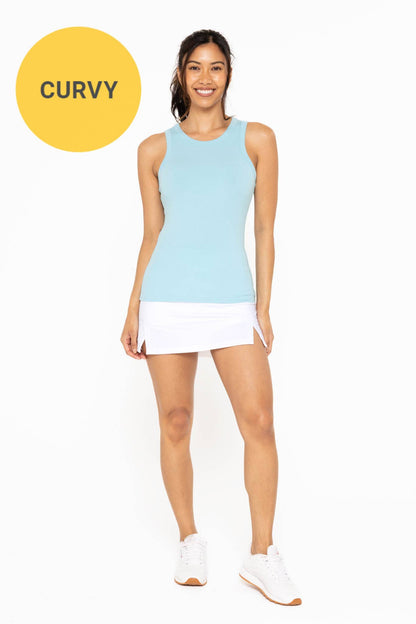 CURVY Essential Micro-Ribbed Athleisure Tank Top