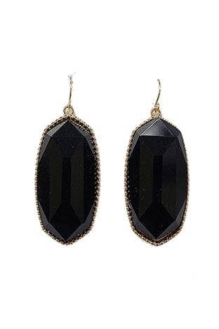Penelope Small Oval Hexagon Drop Earrings