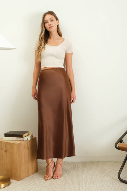 Fall in Love Satin Skirt