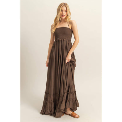 Halter Lace Maxi Dress