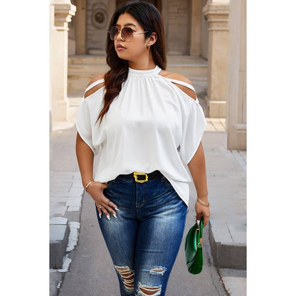Plus Halter Open Shoulder Top