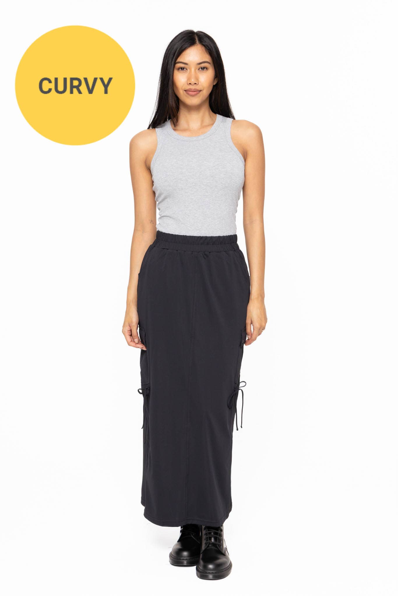 CURVY Essential Micro-Ribbed Athleisure Tank Top