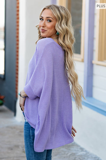 PLUS SIZE Crochet Oversized Relaxed Fit Poncho Top