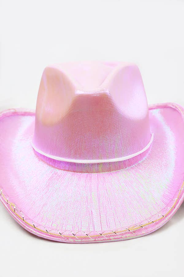 Hologram Sparkling Party Cowboy Hats with Light