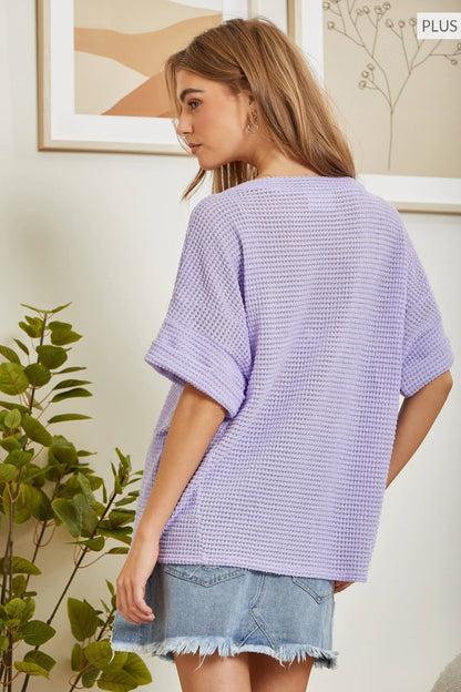 Curvy Sweater Knit Tunic Top