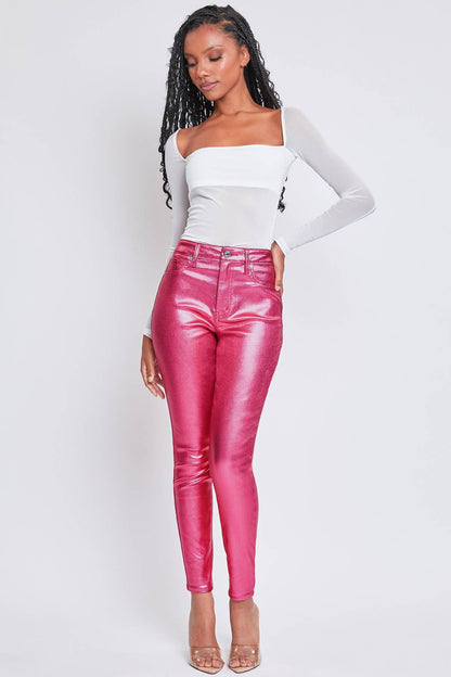 High Rise Metallic Skinny Jean