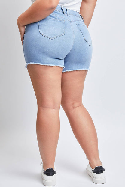 Curvy WannaBettaButt High-Rise Fray Short