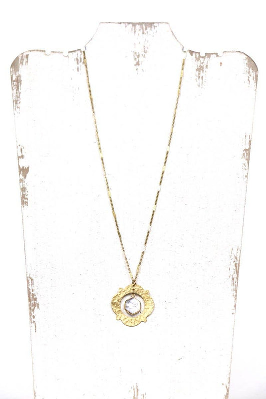 Brass Hammered Necklace