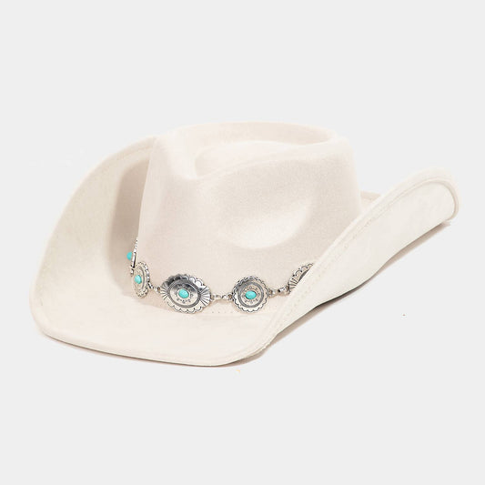 Concho Disc Chain Cowboy Hat