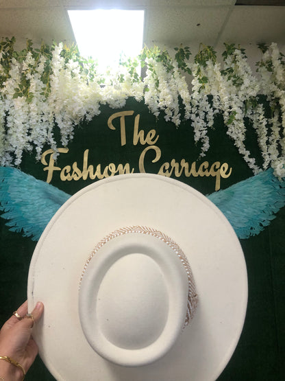 Cream Wide Brim Hat