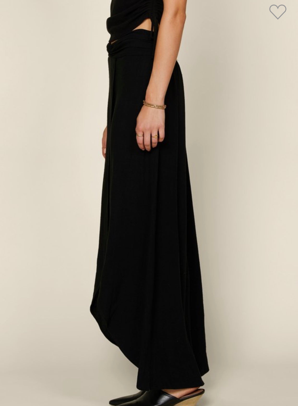 Black V Waist Skirt
