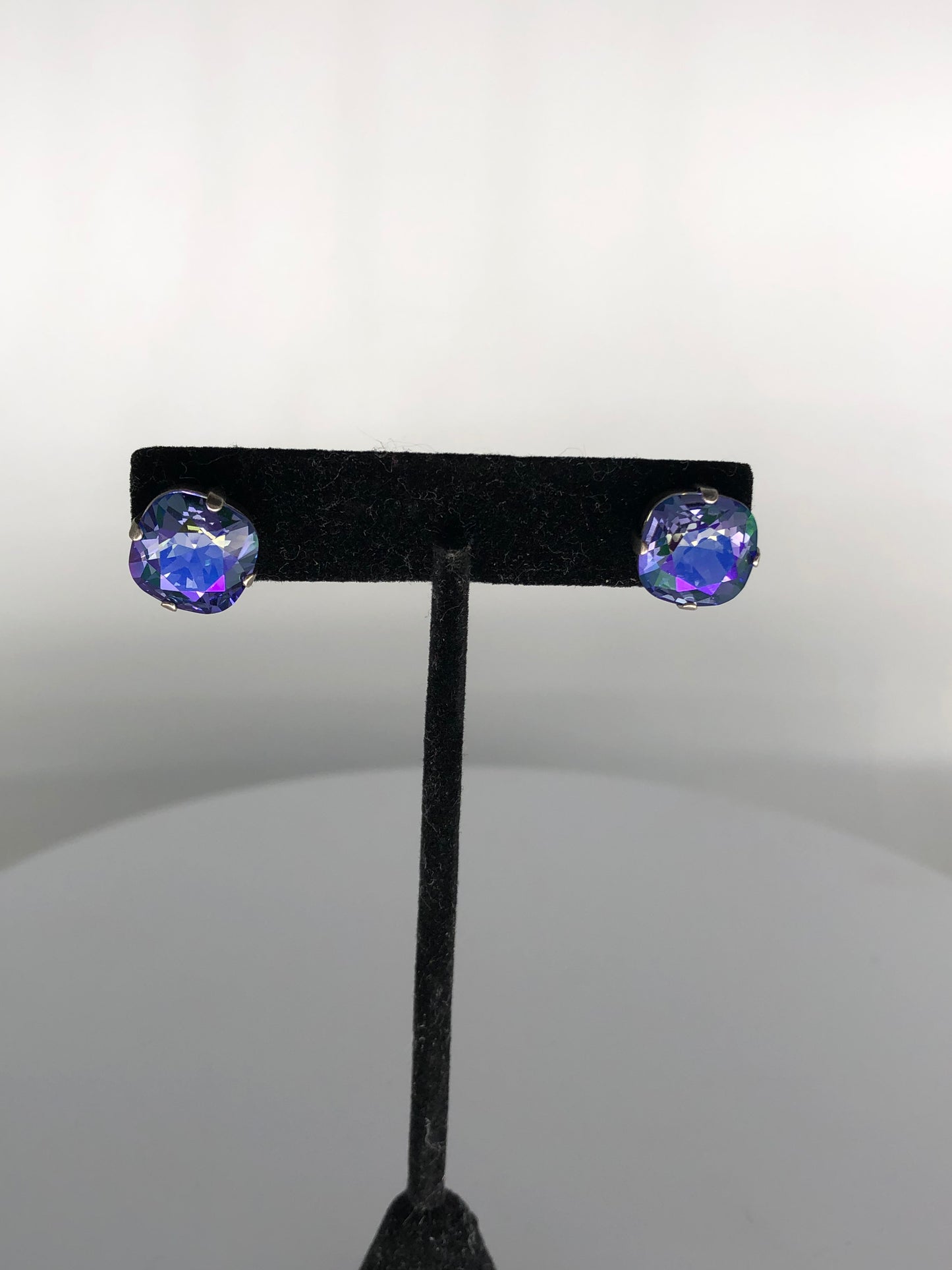 Purple Crystal Studs