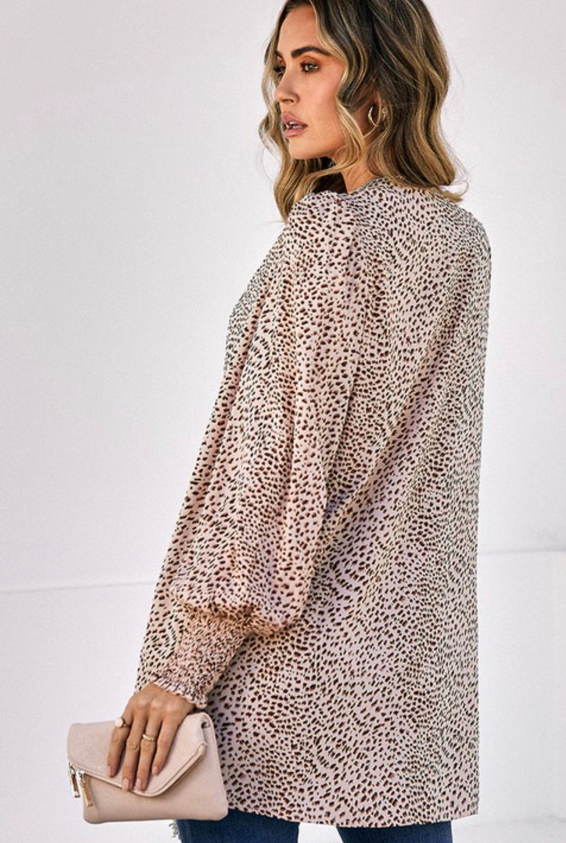 Spotted lightweight cardigan